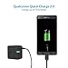 Quick Charge 2.0 Stalion Speedy Universal Turbo USB Adaptive Fast Wall Charger [Qualcomm Certified](Jet Black) for Samsung Galaxy S7 Edge S6 Edge+ Note 5 Nexus 6 Xperia Z4 HTC One M9 Droid Turbo