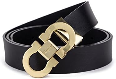 Men's Fashion Dress Belt Comfort Leather Adjustable Buckle, by Trim to Fit