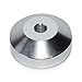 45 RPM Record Adapter Insert - Aluminum - 7 inch Vinyl Record Dome 45 Adapter (Silver anodized)