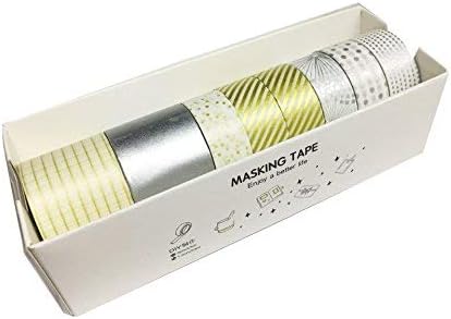 SGDOLL Washi Masking Decorative Tape Set, 8 Rolls for DIY Crafts Wrapping People Adhesive Stickers Scrapbooking Halloween Gift Tapes (A)