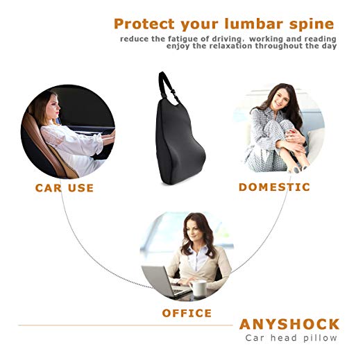 image for Anyshock Back Lumbar Support Pillow, Memory Foam Back Cushion Car Lumb