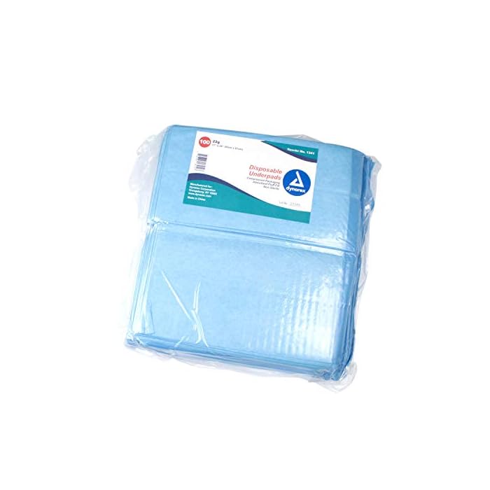 Dynarex Disposable Underpads, Medical-Grade Incontinence Bed Pads to Protect Sheets, Mattresses, and Furniture, 17”x24…