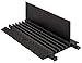 Guard Dog GD5X125-B/B Polyurethane Heavy Duty 5 Channel Cable Protector with Dog Bone Connector, Black Lid with Black Ramp, 36