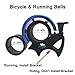 HUIRONG Bike Bell, Aluminum Alloy Bicycle Bells Mountain Bicycle Bells for Adults Loud Crisp Clear SoundCycling Bicycle Horn Women Run Bell Bike Ringer Bell 25.4&31.8mm Road Bike Horn