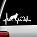 Bluegrass Decals German Shepherd Heartbeat Monitor Decal Sticker (White, 7.5