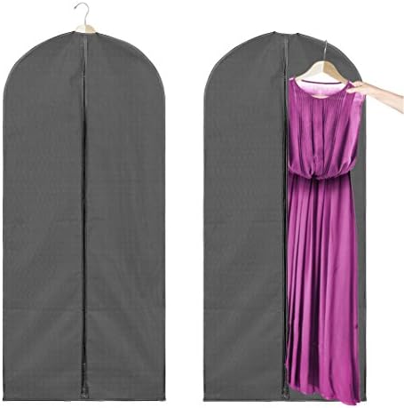 Starlight7 Garment Bag Covers for Dress,Men's Suit,Wdding Gown,Luggage,Clothes Storage or Travel 54" Long.Breathable,Moth Dust Protector (2pack)