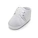 Delebao Baby Infant Lace Up Satin White Shoes Bootie Slippers Sneakers (0-6 Months, Shoes)