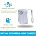 Best Toilet Light Motion, 2 Modes and 8 Color Changing, Smart Sensor LED Washroom Easy To Adjusted Fits Any Bowl, Energy Efficient with 3pcs Batteries, Aura RGB Bulb Lighting Only Actives In Darkness