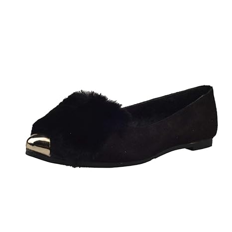 fluffy flat shoes