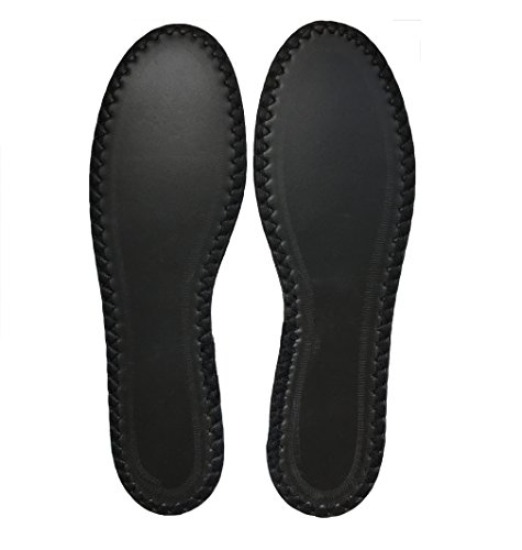 HappyStep 2 Pair Black Cotton Terry Barefoot Summer Insoles, Sweat Absorbent and Moisture Control, Washable and Reusable for Walking, Running and Casual Shoes - Women Size 7 - Thumbnail 4