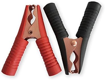 FolioGadgets Battery Charger Clamps, 100-Amp, Insulated Battery Alligator Clips for Car Auto Vehicle (4 Red & 4 Black -8 Pack)