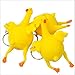 Yiwa Relieve Stress and Anxiety Attention Toy Vent Tricky Toy Gag Gift for Children and Adults Squeeze Chicken Laying Egg Keychain (3 PCS)