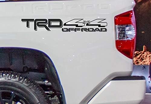 Coza 4 x 4 Decal Sticker Compatible with TRD Tacoma Tundra or Any Toyota Truck Pair Set of 2 Black Matte