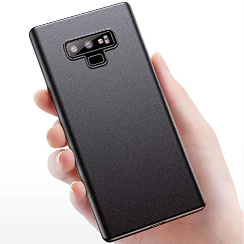 RareBella Ultra Slim Armor Anti Shock Soft Silicone TPU Protective Carbon Fiber Thin Frame Back Cover for Samsung Note 9 (Black)
