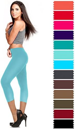 Extremely Soft Premium Quality Capri Leggings, Best Selling Pants For Women (Mint One Size)