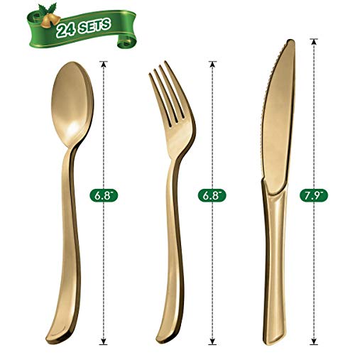 image for Aodis 169PCS Black and Gold Party Supplies Set Disposable Party Dinner