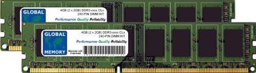 4GB (2 x 2GB) DDR3 1066/1333/1600MHz 240-PIN DIMM MEMORY RAM KIT FOR PC DESKTOPS/MOTHERBOARDS