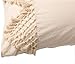Flber Tufted Tassel Sham Set Lattice Cotton Pillow Covers,18.9in x29.1in,Set of 2