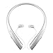 LG TONE Platinum HBS-1100 Bluetooth Wireless Stereo Headphones with Harman Kardon Sound- Silver (Renewed)