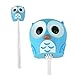 Kikkerland Owl Suction Cup Toothbrush Holder, Light Blue