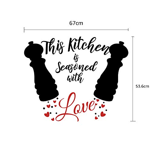 Colorful kitchen wall decal with a household artwork design priced at $11.99.