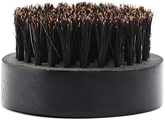 WinnerEco Round Beech Wood Men Beard Mustache Brush Boar Bristles Natural Hair Tool