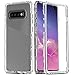 AMENQ Crystal Clear Case for Samsung Galaxy S10+ Plus, Three Layer Ultra Hybrid Shockproof TPU Bumper and Rugged Clear Hard Protective Armor Phone Cover for Galaxy S10+ Plus 6.4 inch (2019), Clear