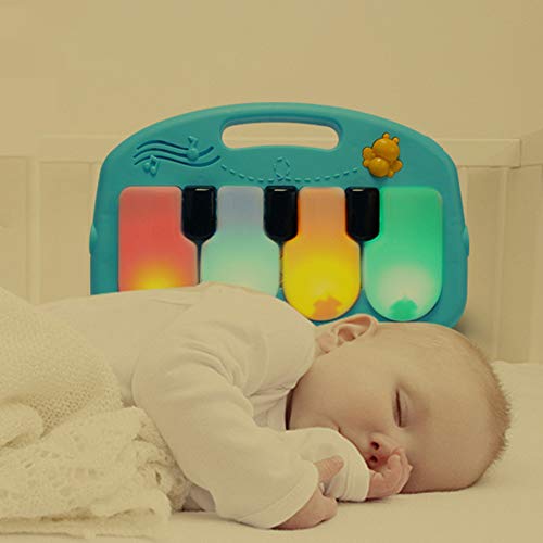 Large Baby Play Mat,Fitness Bodybuilding Rack Pedal Piano Music Play Mat Blanket Activity Gym Toy Kick Piano Light Sound Baby Girl Boy,0-18Month - Thumbnail 6