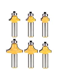 Yakamoz - Juego de 6 puntas de enrutador redondas de 1 2" con forma de vástago redondo