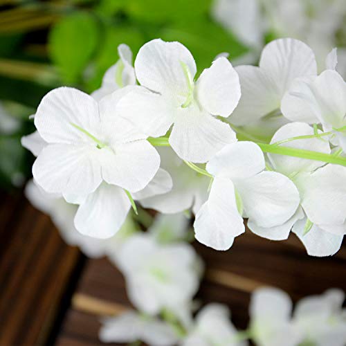 Nisorpa Artificial Wisteria, 24 Pack Fake Silk Flower Strings with