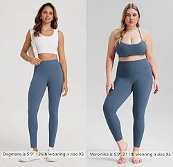 ODODOS Women's High Waist Workout Leggings 2-Pack