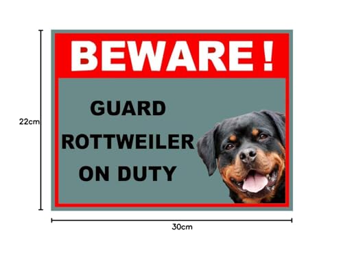 999Store office supplies sunboard beware of dogs sticker signage sign board grey (30X22 Cm) 1