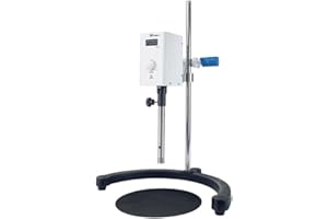 VISOSCI High Speed Homogenizer Lab Disperser Emulsifier,2000-20000rpm Digital High Shear Emulsion Mixer,20-1200ml Homogenize Dispersion Machine with 2 Work Heads(12mm&18mm),Max Viscosity 5000mpas