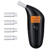 TUT Alkoholtester, Professionelles Atemalkoholmessgerät mit Halbleiter Sensor,Tr
