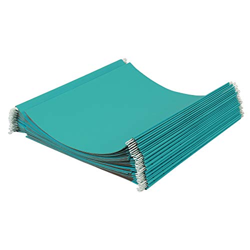 Amazon Basics Hanging File Folders, Letter Size, Aqua, 25Pack Pricepulse