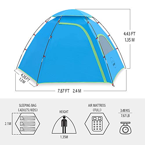 KAZOO Outdoor Family Tent Durable Lightweight, Waterproof Camping Tents