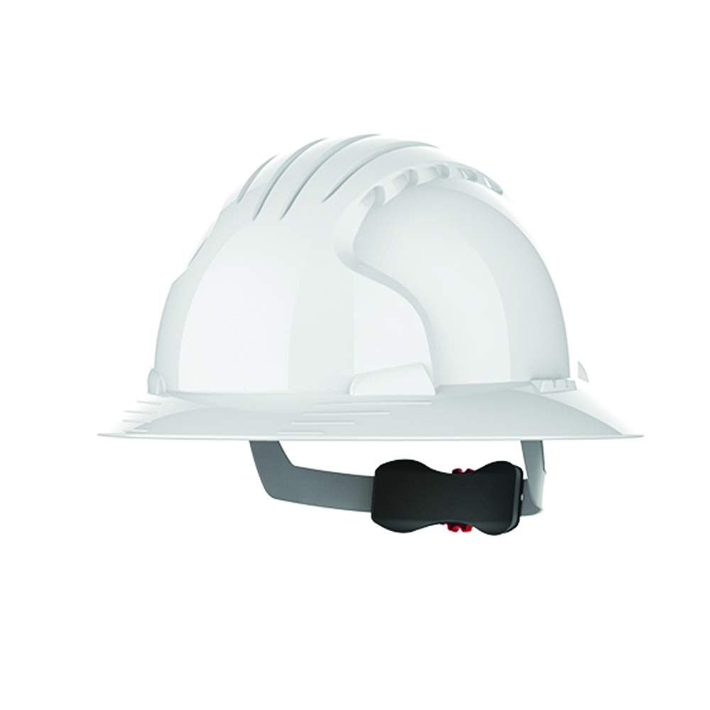 JSP EVO6100 Full Brim Safety Helmet with Wheel Ratchet - white (AJP170-000-100)