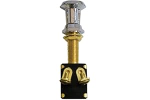 SeaSense 2 Position Push Pull Switch (Brass),Gold/Brown