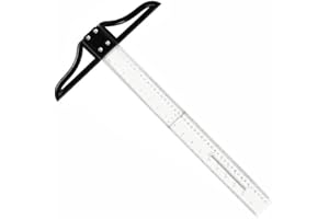 BE-TOOL Acrylic T Square Ruler Transparent T Ruler for Art Framing and Drafting & Crafting(45cm/18in)