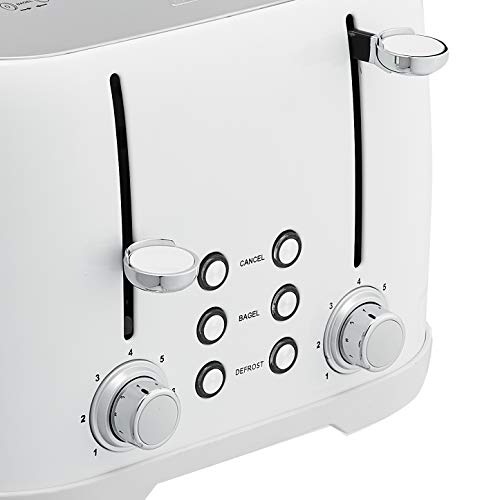 Amazon Basics 4 Slot Toaster, White Pricepulse