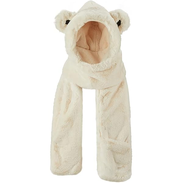 Cute Cat Ears Winter Hat With Scarf & Gloves - 3-in-1 Warm Set For Girls & Women