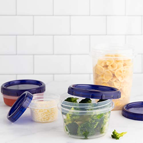 PLASTICPRO [16 oz 10 Pack] Twist Top Deli Containers Clear bottom With