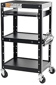 Pearington - AVCART-01 AV Presentation Cart Stand for Video Projector, TV, Laptop Computers, Printers-Metal Co