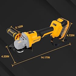 MAXCULAR Cordless Angle Grinder with 2x4.0 AH