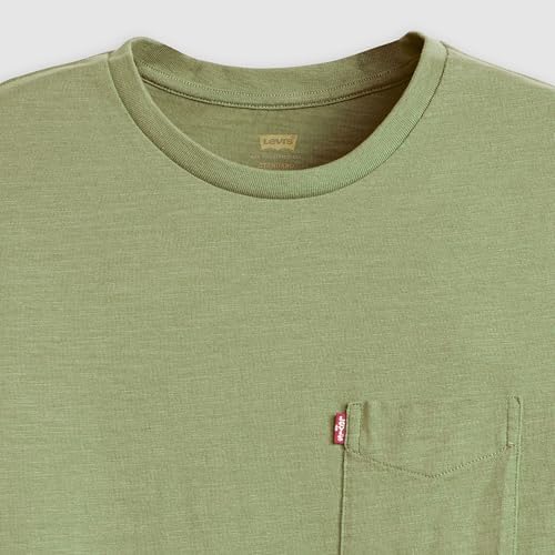 Camiseta para Hombre SS Classic Pocket tee, Moss Olive 0908736, M