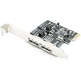 QNINE PCIe SATA3.0 Controller Expansion Card (2 x eSATA + 2 x SATA), PCI Express to SATA 6.0Gbps Internal Adapter Converter for Desktop PC Support SSD and HDD