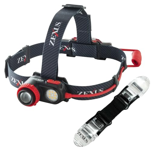 冨士灯器 ZEXUS(ゼクサス) LEDライト ZX-R730 充電式 ネッククリップ付き [最大1200ルーメン メインLED点灯時間:最大35時間 白/赤/電球色]