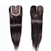 Nadula 12A Brazilian Straight Middle Part Lace Closure 4×4inch 130% Density 100% Unprocessed Virgin Human Hair Closure Natural Color (16inch)