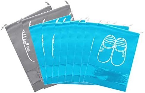 Travel Shoe Bags Waterproof Non-Woven with Rope, Shoes Storage Organizer Bags for Men and Women Set of 10 PCS