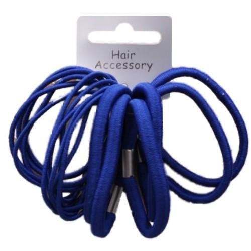 18 Thick and Thin Royal Blue Hair Elastics Bands Bobbles girls accessory back to school colours